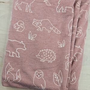 TOBY Baby Blanket Brown Animal Print Deer Bear Stretchy Swaddle Wrap 42" 0-6